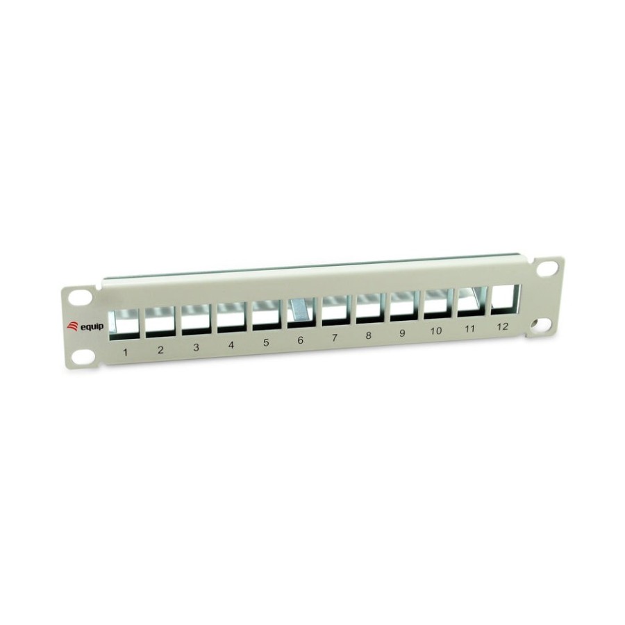 Equip patchpanel 12x cat6a 10" ftp 1he keymone montage ws