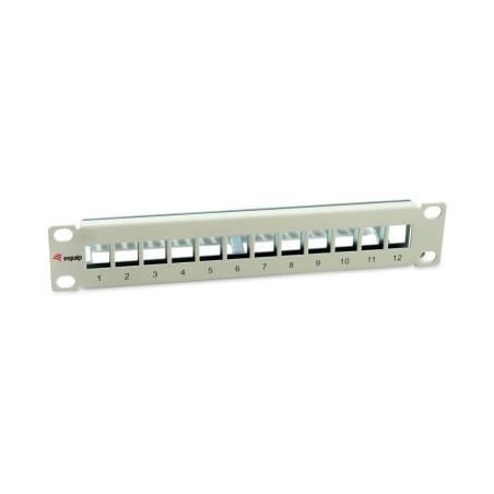 Equip patchpanel 12x cat6a 10" ftp 1he keymone montage ws