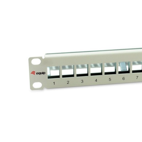 Equip patchpanel 12x cat6a 10" ftp 1he keymone montage ws