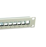 Equip patchpanel 12x cat6a 10" ftp 1he keymone montage ws