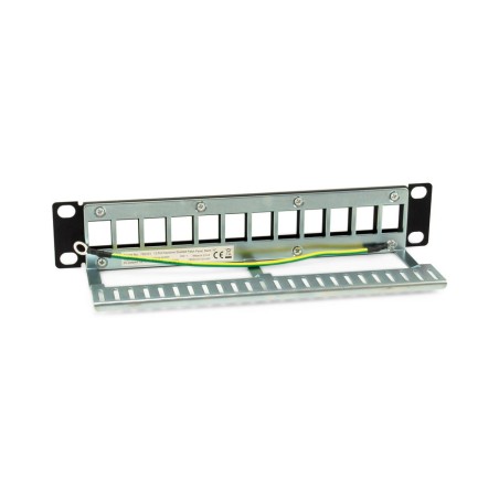Equip patchpanel 12x cat6a 10" ftp 1he keymone montage sw