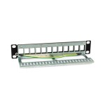 Equip patchpanel 12x cat6a 10" ftp 1he keymone montage sw