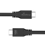 Cable mediarange mrcs218  usb usb 3.2 gen 1 (3.1 gen 1) 3 m usb c negro