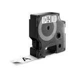 Cinta rotuladora autoadhesiva dymo d1 19mm x 7 metros de longitud para rotuladoras label manager, negro sobre blanco