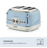 Ariete 0156/05 6 4 rebanada(s) 1600 w azul, cromo, blanco 156 0156bl