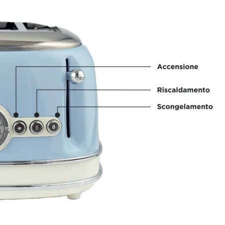 Ariete 0156/05 6 4 rebanada(s) 1600 w azul, cromo, blanco 156 0156bl