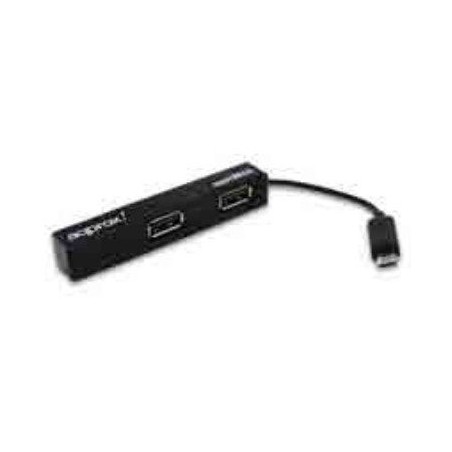 Approx android hub 4 puertos usb2.0 funcion otg de micro usb a usb negro