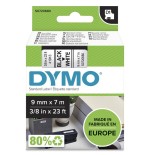 Cinta rotuladora autoadhesiva dymo d1 negro-blanco 9mm x 7 metros para rotuladoras label manager