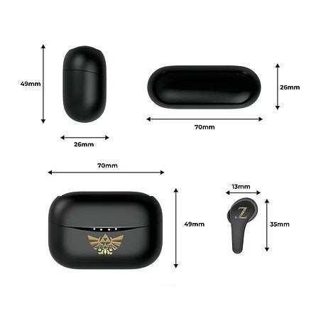 Auriculares  otl the legend of zelda tws negro bluetooth para niños