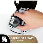 Cinta rotuladora autoadhesiva dymo d1 negro-blanco 9mm x 7 metros para rotuladoras label manager