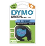 Cinta rotuladora autoadhesiva dymo plastico negro-azul 12mm x 4 metros para rotuladoras letratag