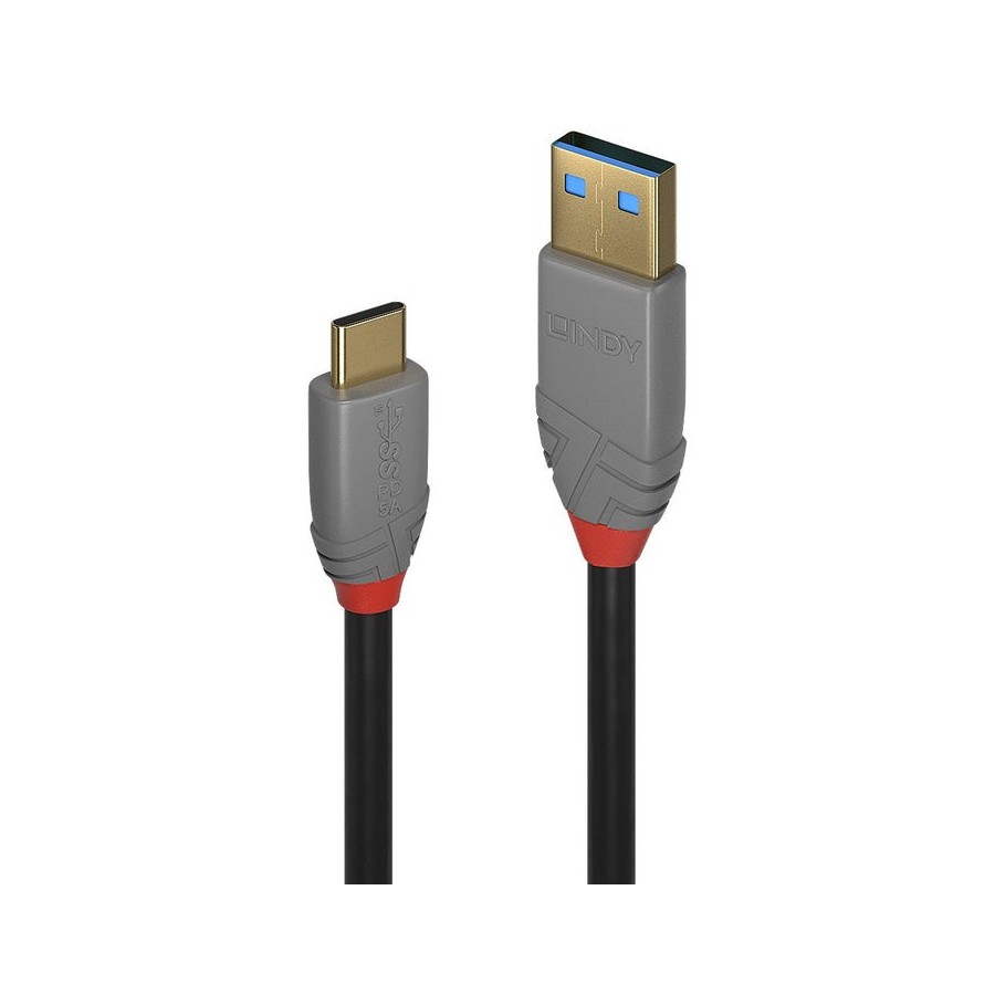 Cable  lindy 36913 usb 2 m usb c usb a negro
