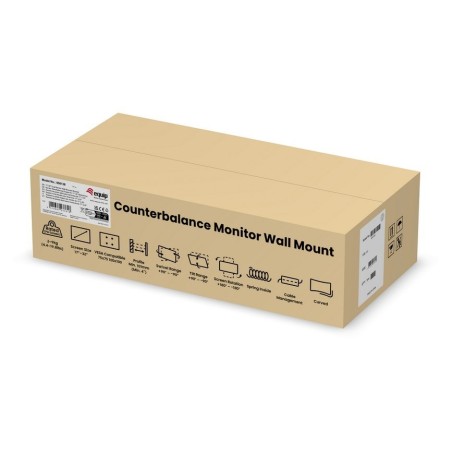 Equip soporte de pared orientable para 2 pantallas de 17'-32' brazo 564mm muelle de gas hasta 9kg