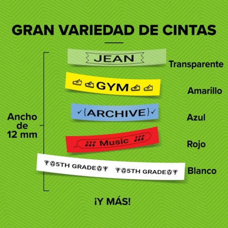 Cinta original dymo s0721660 negro sobre blanco 12mm x 4m - s0721660