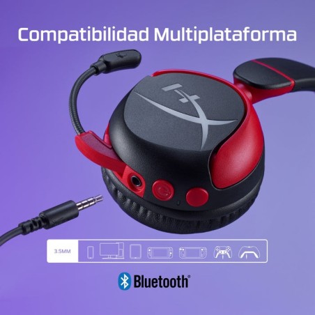 Auriculares hyperx cloud mini gaming inalámbricos (negro)