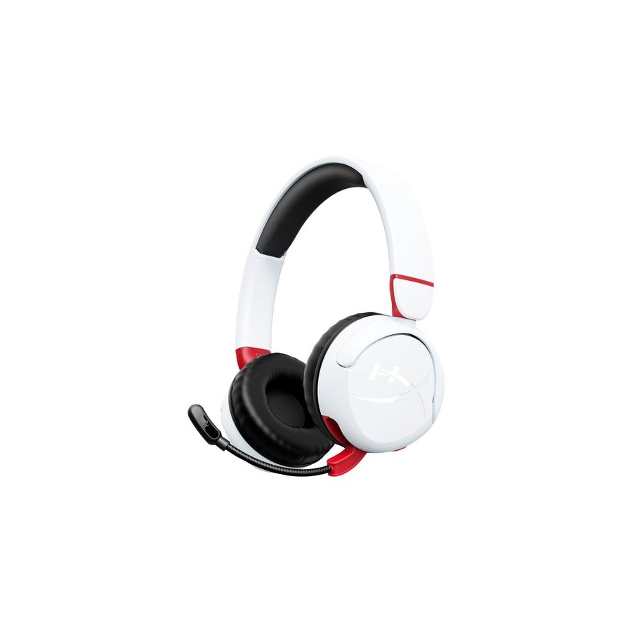 Auriculares  hyperx cloud mini gaming inalámbricos (blanco)