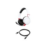 Auriculares  hyperx cloud mini gaming inalámbricos (blanco)