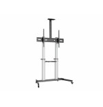 Soporte de suelo con ruedas equip para pantallas de 60-100" color plata max.vesa 1000x400