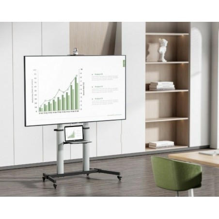 Soporte de suelo con ruedas equip para pantallas de 60-100" color plata max.vesa 1000x400