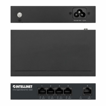 Intellinet 561792 switch gigabit ethernet (10/100/1000) energía sobre ethernet (poe) negro