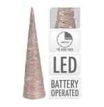 Arbol en forma de cono con 40 leds 80cm dorado