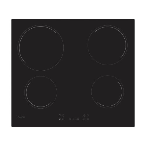 Placa candy idea ch64ccb/4u2 negro integrado 59 cm cerámico 4 zona(s)
