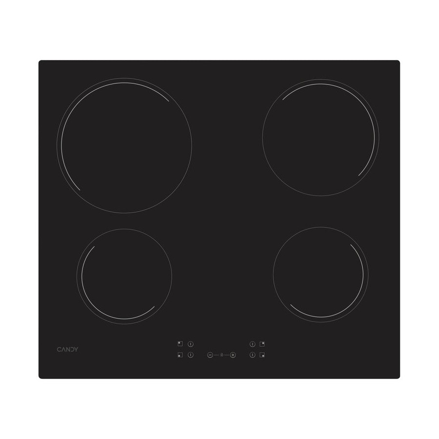 Placa candy idea ch64ccb/4u2 negro integrado 59 cm cerámico 4 zona(s)