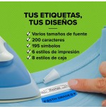 Cinta rotuladora adhesiva de plástico dymo 91203 para letratag 12mm x 4m negra-roja