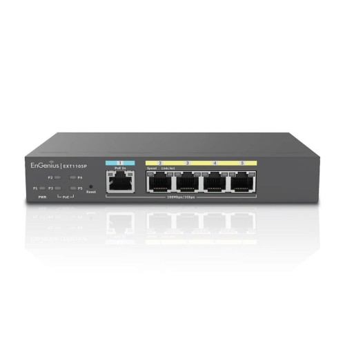 Managedsmart switch extender5-port gbe -af/at/btdepends on pd port