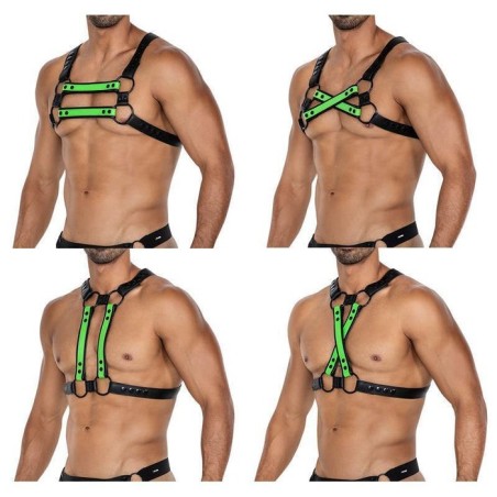 Arnés h4rness06  de pecho 4way verde talla única