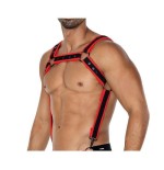 Arnés h4rness05  de pecho neon rojo talla única