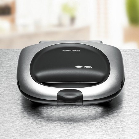 Sandwichera rommelsbacher st 1000  1000 w negro, plata