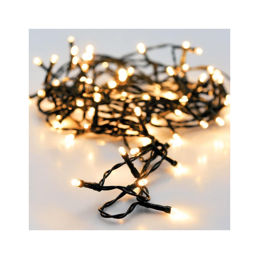 Guirnalda multifuncion 120 leds blanco calido 220v 12m ip44
