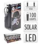 Guirnalda led solar, blanco calido, 100 leds, 10m.