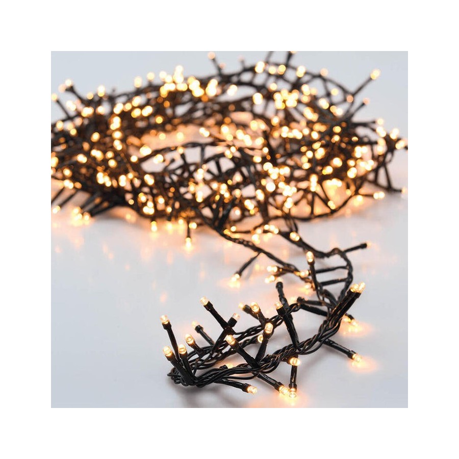Guirnalda "tipo espino" multifuncion 700 leds luz calida exterior ip44 17m
