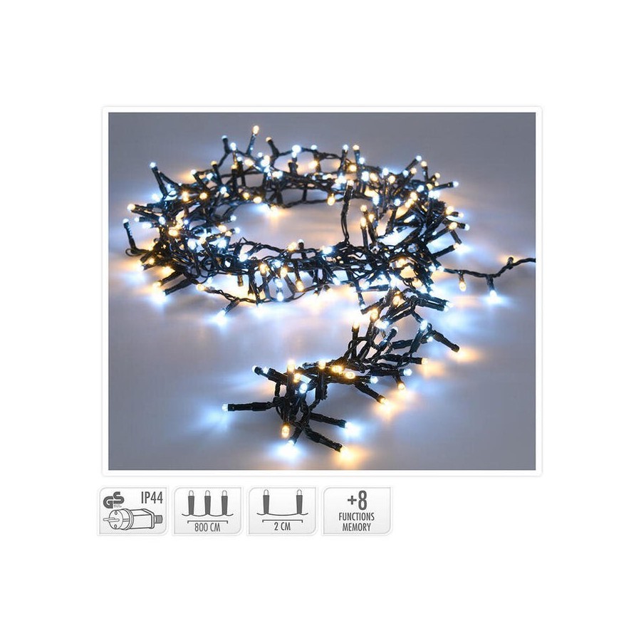 Guirnalda snake 400 leds 11m luz fria y calida
