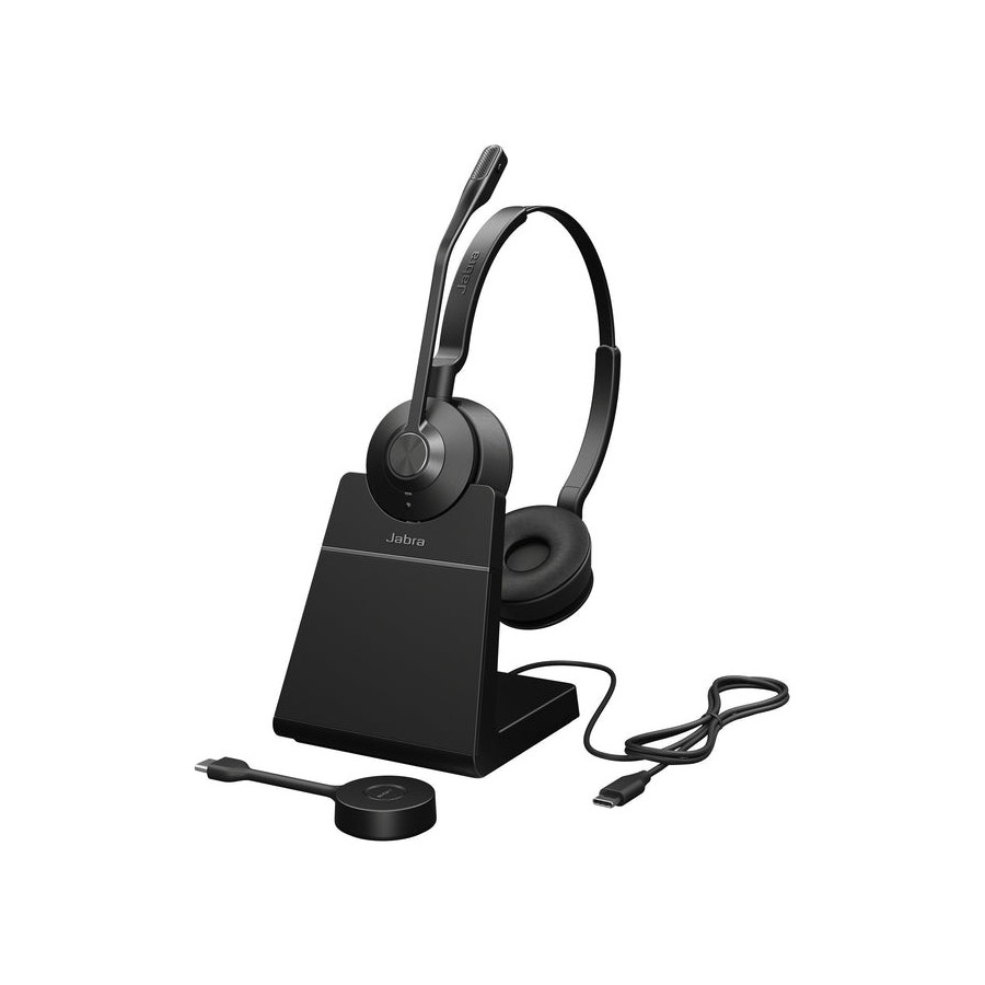 Auriculares jabra engage 55 se uc stereo usb-c incl. estación de carga
