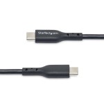 Cable startech.com 2m (6ft) usb c charging , usb-c cable, usb 2.0 type-c laptop charger cord, 60w 3a power delivery, tpe