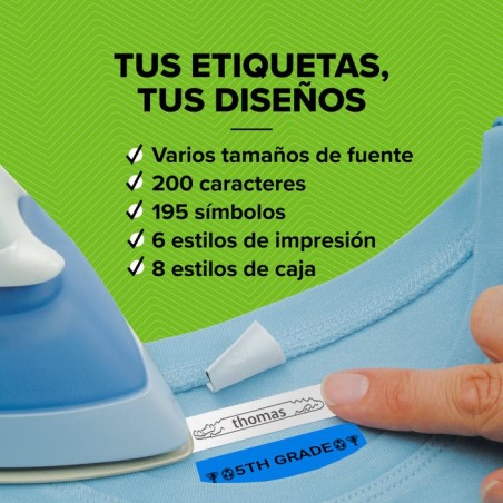 Cinta rotuladora autoadhesiva dymo plastico negro-verde 12mm x 4 metros para rotuladoras letratag