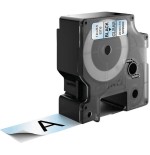 Cinta rotuladora autoadhesiva dymo 53710 d1 24mm*7m para labelmanager/labelpoint negro sobre transparente
