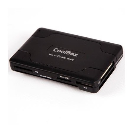Coolbox lector externo de tarjetas cre065 con soporte para sim y dnie 4.0