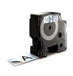 Cinta rotuladora autoadhesiva dymo 53710 d1 24mm*7m para labelmanager/labelpoint negro sobre transparente