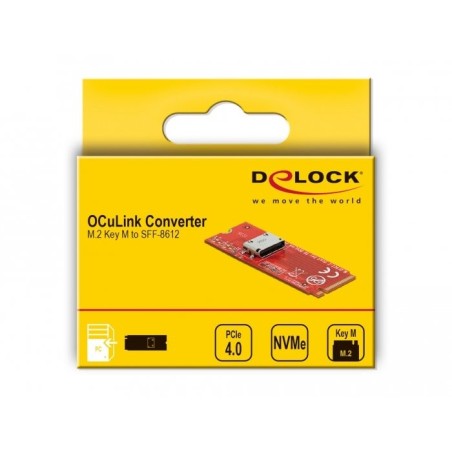 Delock m.2 key m a 1 x oculink sff-8612 convertidor, tarjeta de interfaz 64106