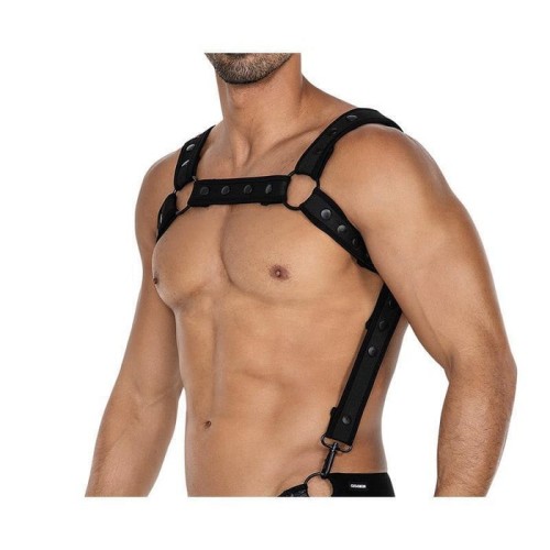 Arnés h4rness05  de pecho neon negro talla única