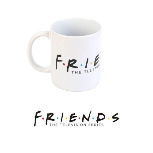 Amigos - taza de cerámica en caja de regalo 350 ml (blanco)