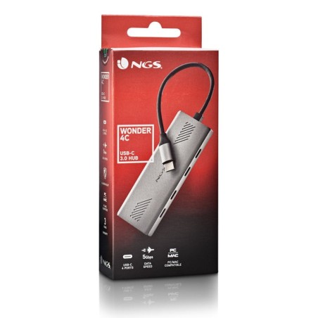 Hub usb tipo-c ngs wonder4-c 4xusb tipo-c