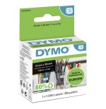 Etiquetas dymo label writer  papel multifuncion. rollo de 1000 unidades blancas de 24x12mm