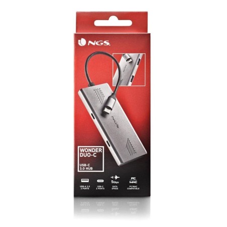 Hub usb tipo-c ngs wonderduo-c 2xusb 2xusb tipo-c