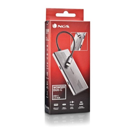 Hub usb tipo-c ngs wonderduo-c 2xusb 2xusb tipo-c