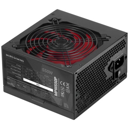 Fuente de alimentación mars gaming mpiii550p 550w ventilador 12cm